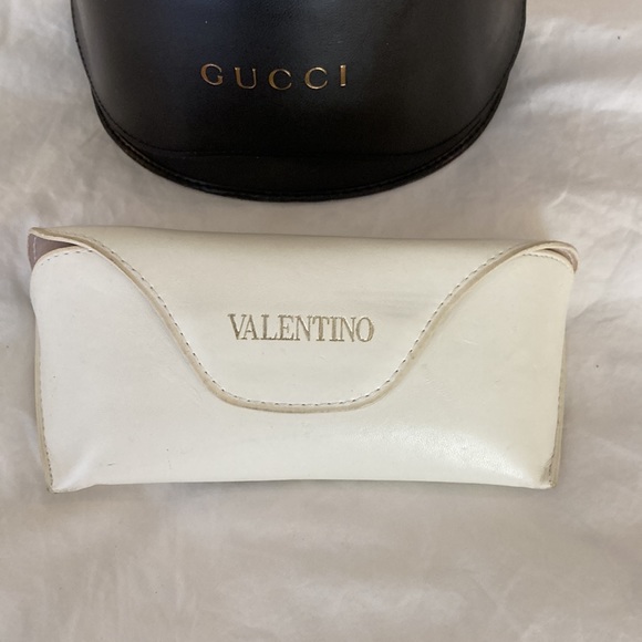 Gucci Black sunglass case & White Valentino sunglass eyeglass case. SET OF 2 - Picture 15 of 16